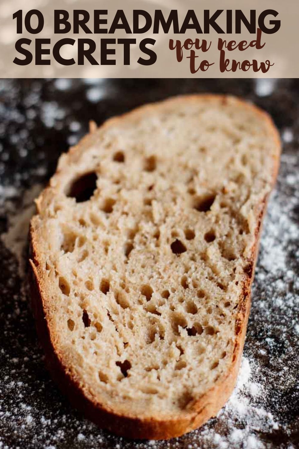 Pin image of bread making secrets.