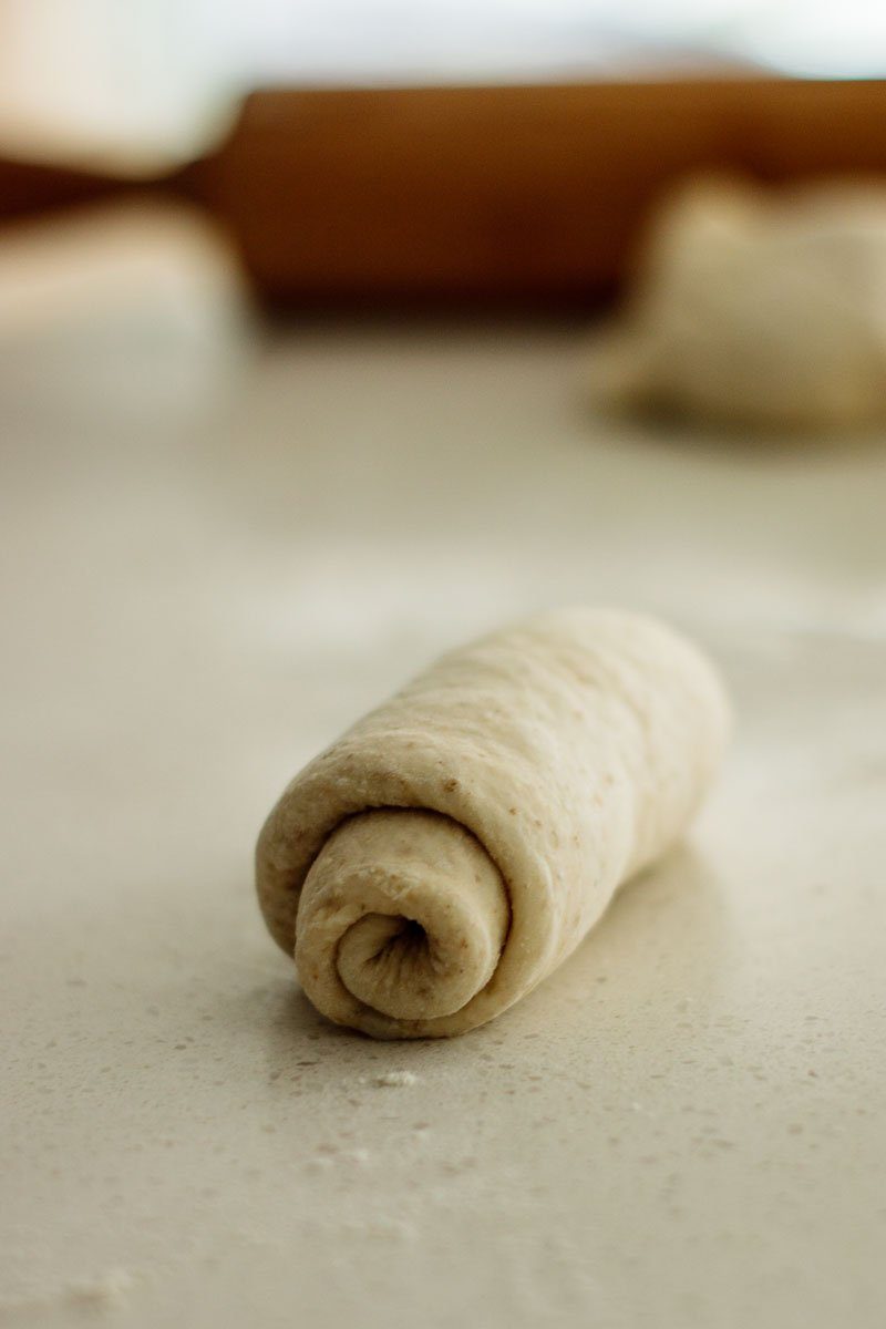 Shaped roll before second rise.