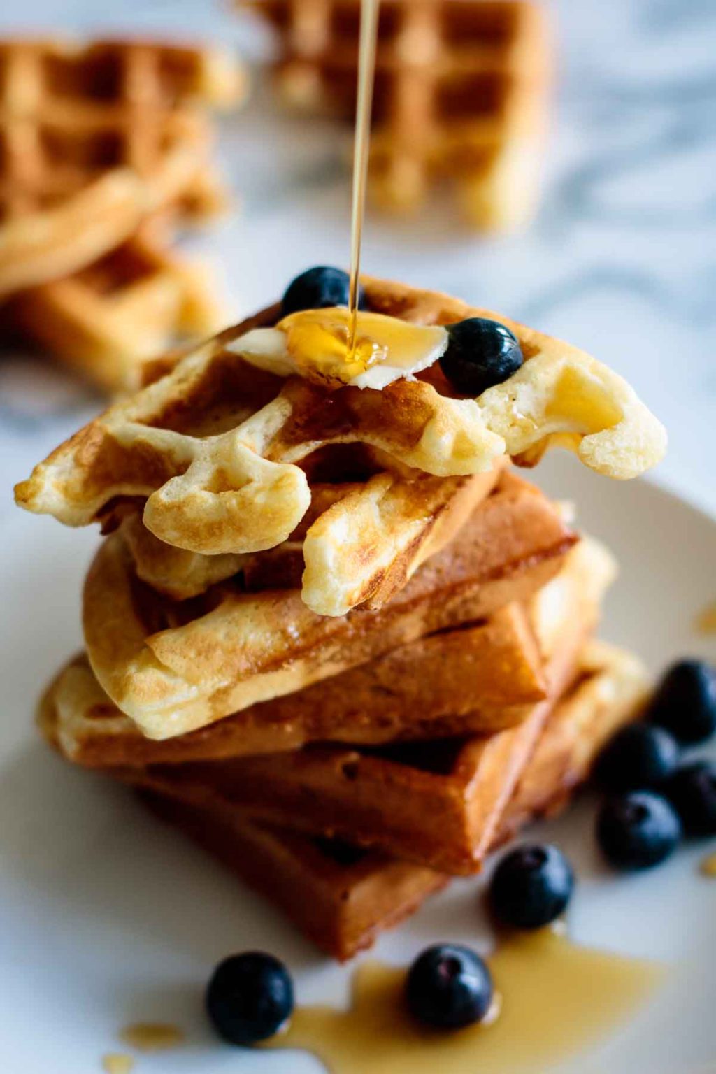 Fluffy Waffles light batter + amazing flavor Milk and Pop