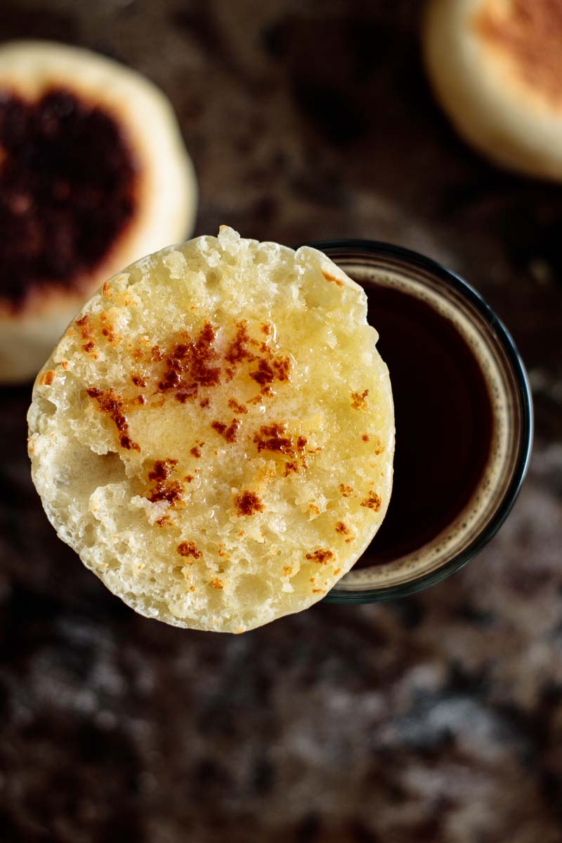 Overnight Sourdough English Muffins