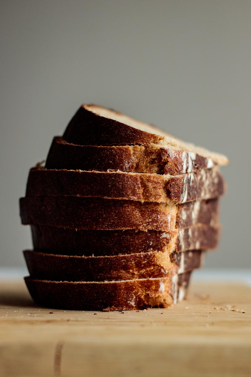 sourdough bread, sliced