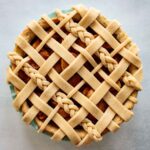close up of sourdough pie crust