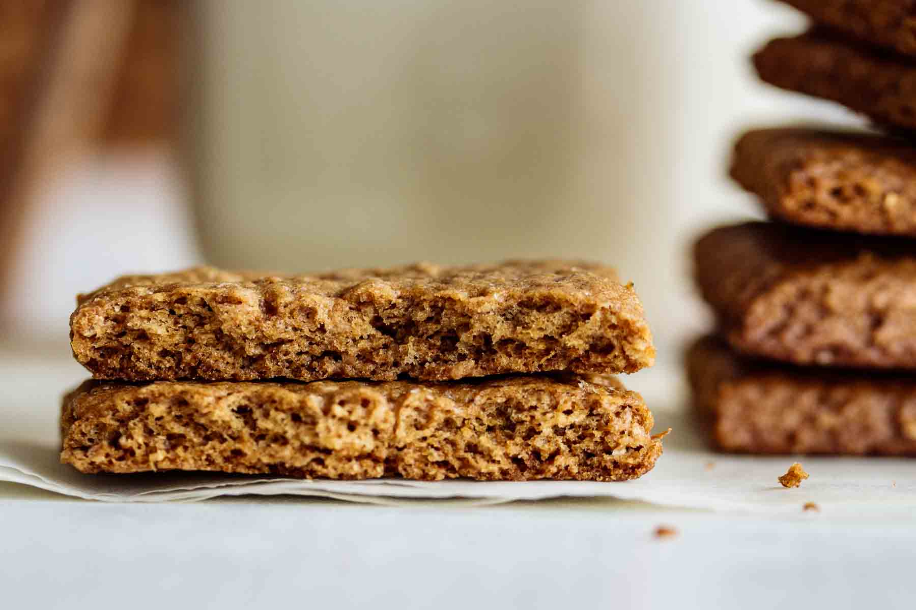 Vegan Graham Crackers (with Coconut Oil) Milk and Pop