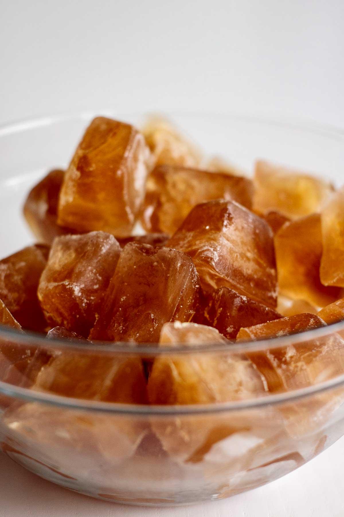 Ice cubes made from tea.