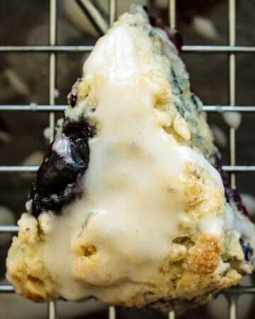 Blueberry Scone with glaze