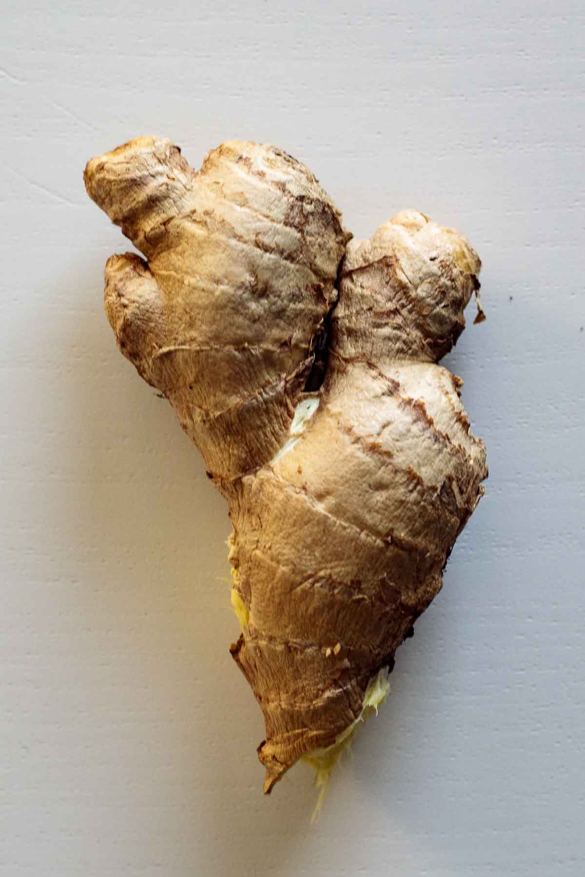 Unpeeled ginger root.