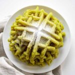 a stack of pandan waffles