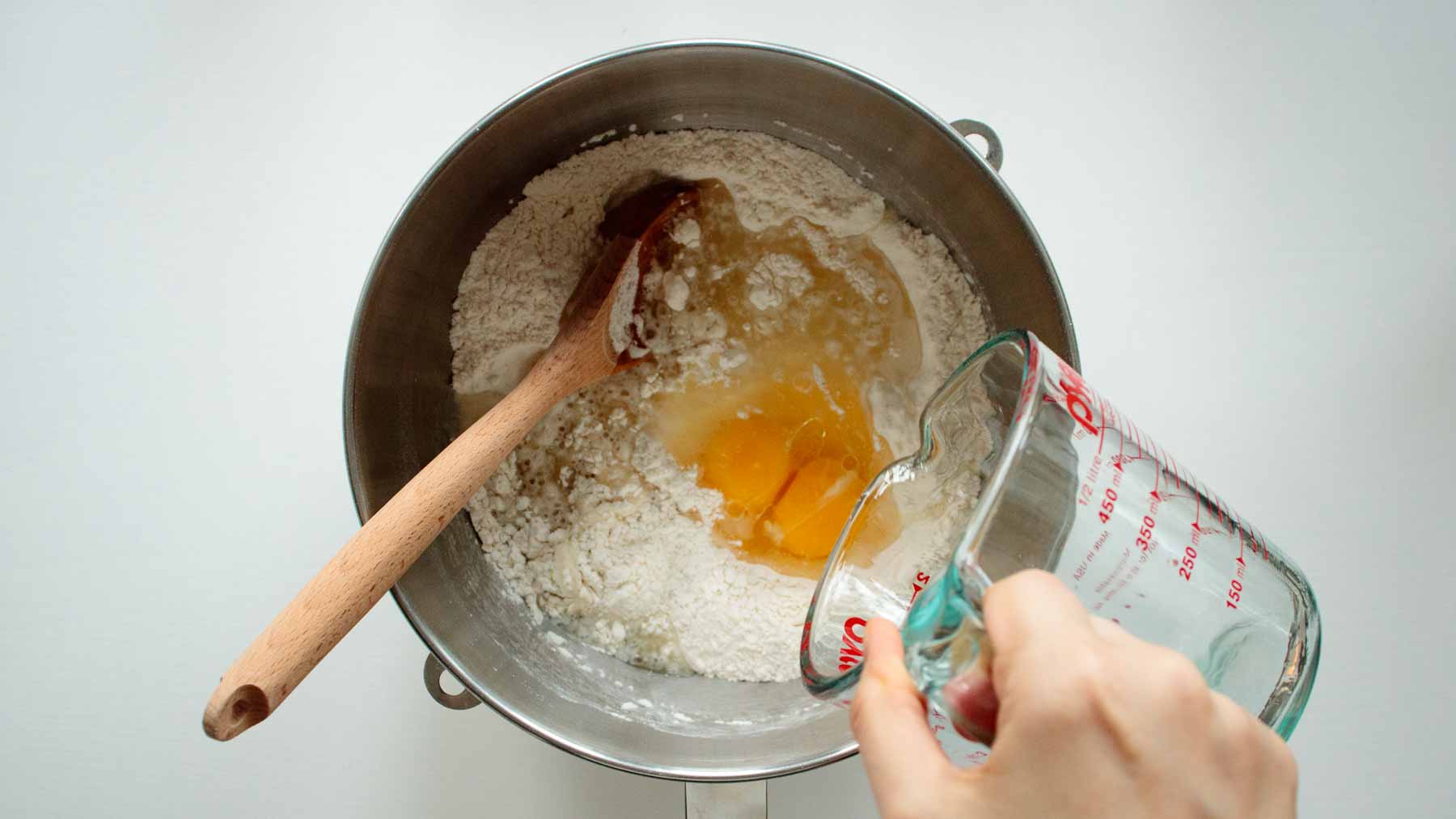 Mixing dough ingredients