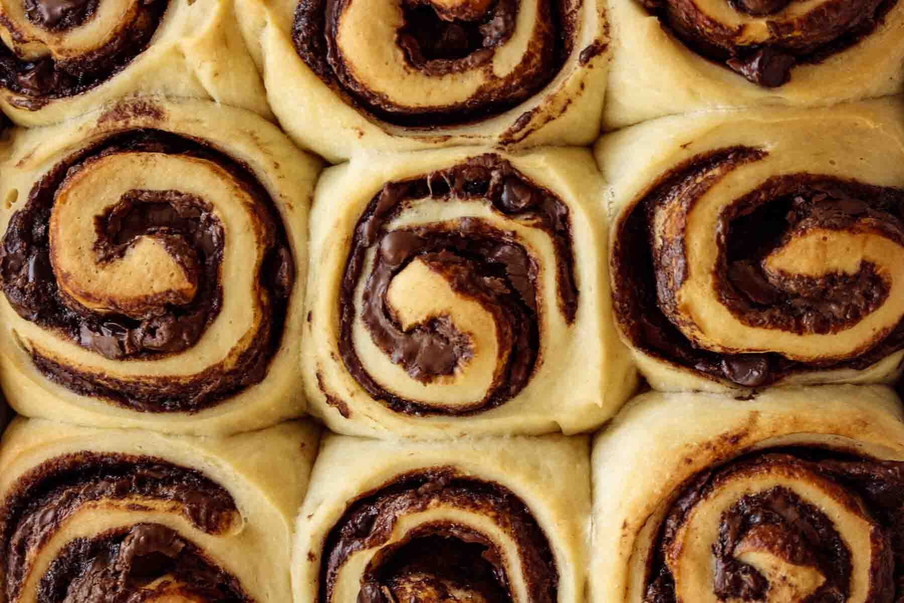 Nutella rolls, baked.