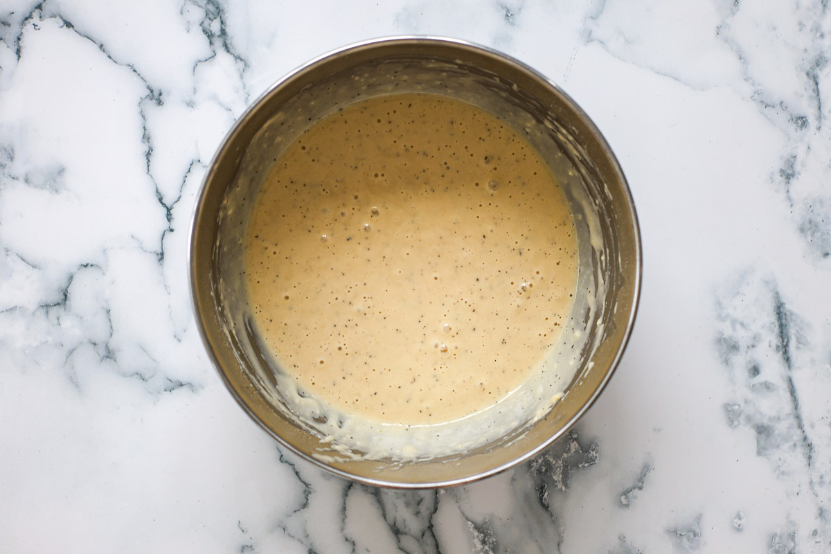 Earl Grey waffle batter.