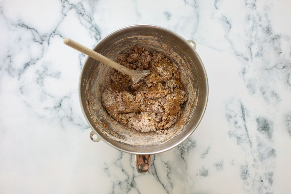 Dough before kneading.