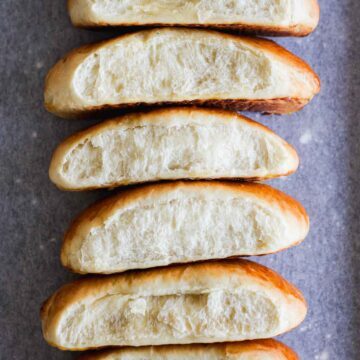 Sourdough Hot Dog Buns.